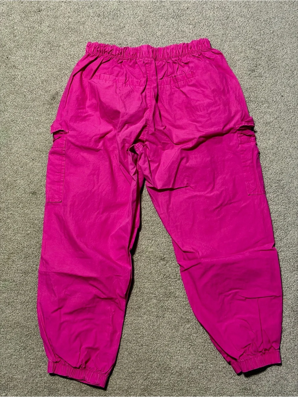 Girls' Gap Hot Pink Cargo Jogger Pants - Elastic Waist & Ankles - L 10/12